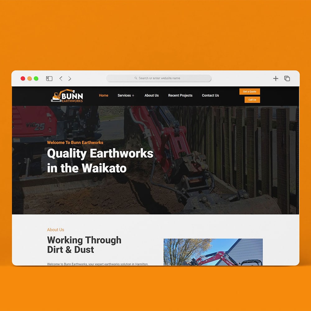 Bunn Earthworks Website Design