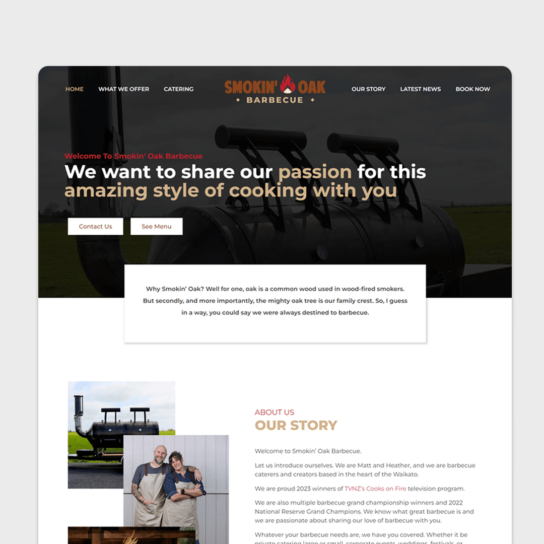 Barbecue company website design